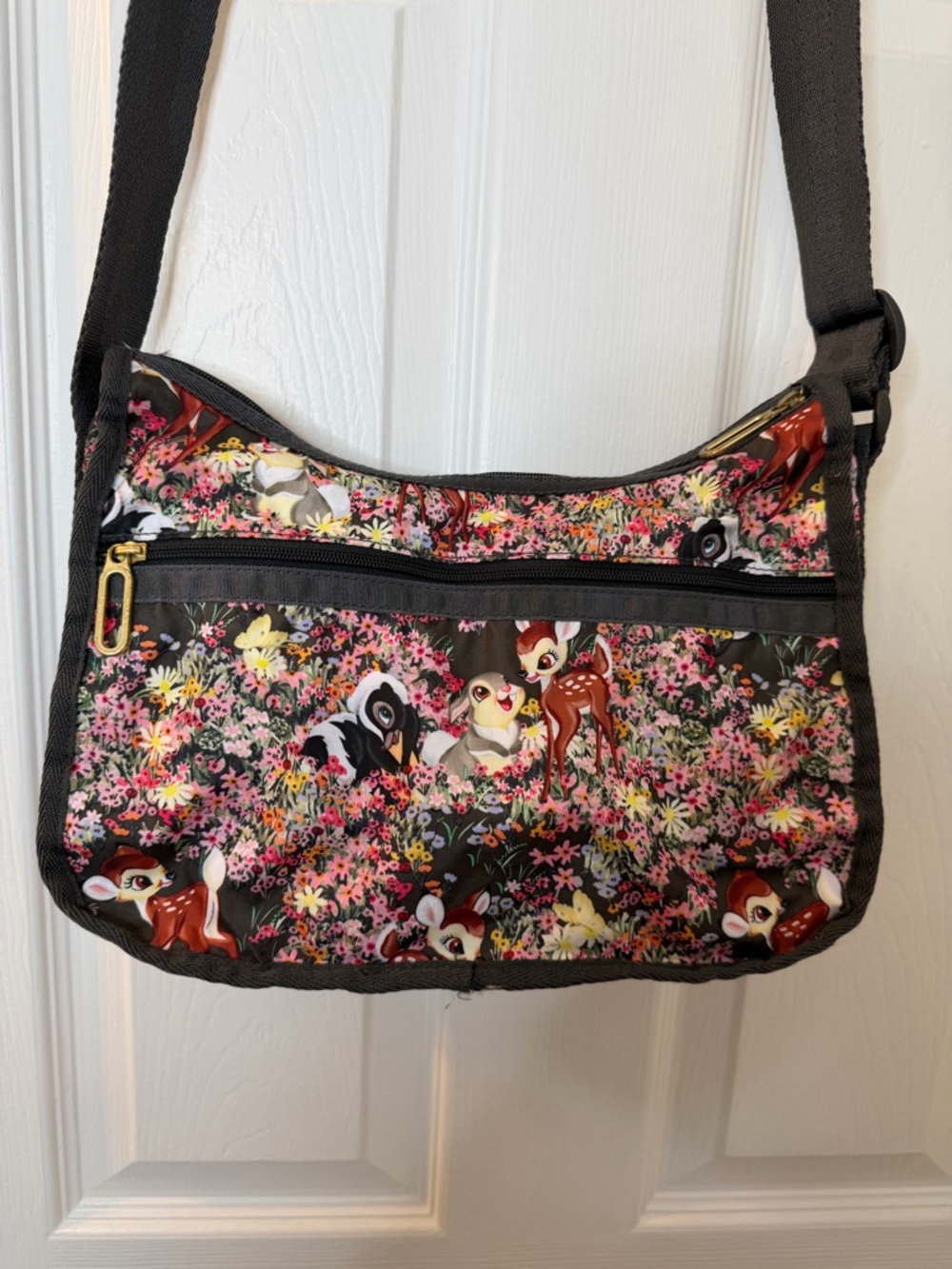 Lesportsac Disney’s ‘Bambi’ Black Crossbody  **RARE**
